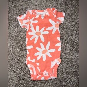 Carter's Orange Floral Bodysuit